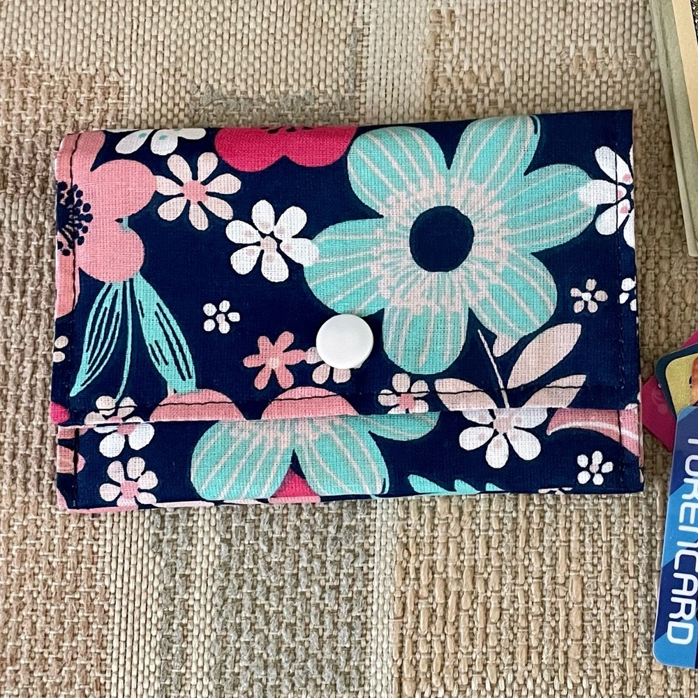 Stylish Snap Card Wallet/Business Card/Gift Card Holder made with Cotton Fabric